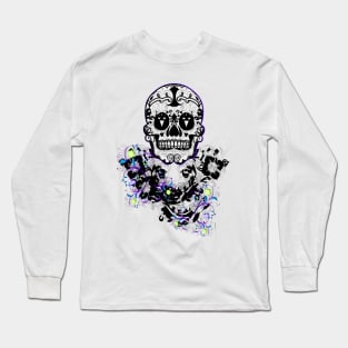 Flowery Skull Long Sleeve T-Shirt